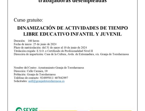 CURSO DINAMIZACIÓN DE ACTIVIDADES DE TIEMPO LIBRE EDUCATIVO INFANTIL y JUVENIL